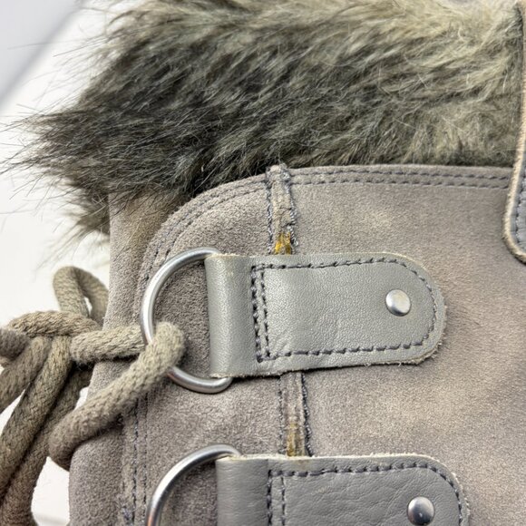 Sorel Joan of Arctic tall boots grey 11 women suede waterproof faux fur - Picture 14 of 14